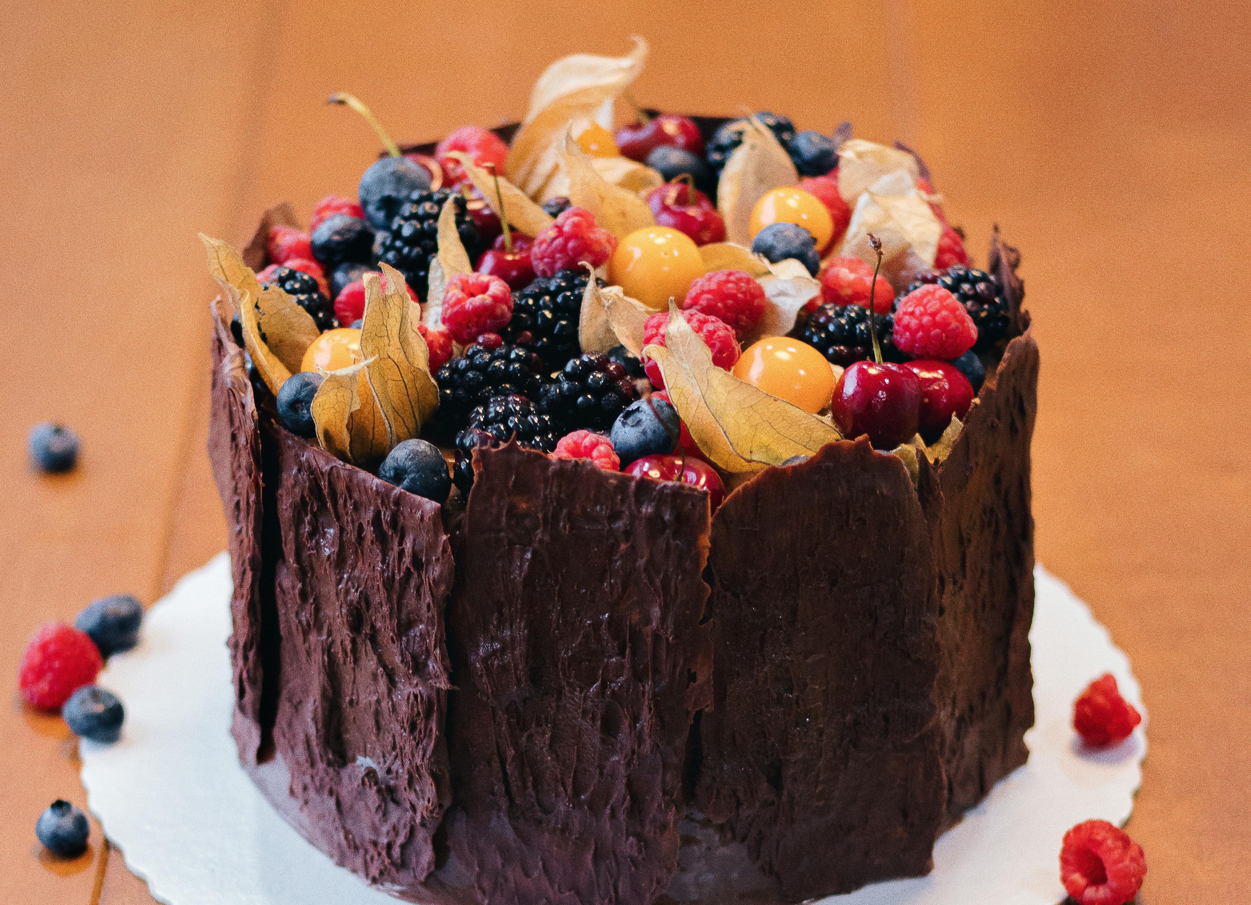 Seizoensfruit taart